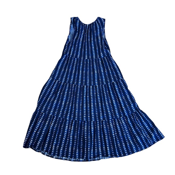 OLD NAVY DRESS BLUE IKAT SLEEVELESS MAXI DRESS SIZE SMALL - Picture 3 of 3